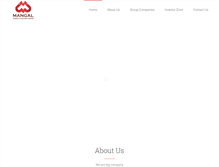 Tablet Screenshot of mangalfincorp.com